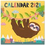 Calendario de pared 2020 Erik 30x30 multilingüe Perezoso