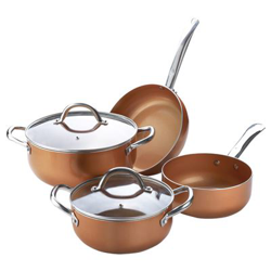 Batería de Cobre de Última Generación, 6 Elementos, Antiadherente, Antirayado en oferta