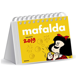 Calendario de sobremesa Granica Mafalda 2019 amarillo características