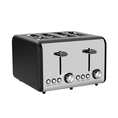 Tostadora Retro Doble 1500W Negro/Plata Dayron