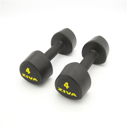 2 Mancuernas de 4 Kg Ziva Classic Studio Negras en oferta
