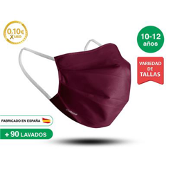 Mascarilla reutilizable 10-12 años BERENJENA en oferta