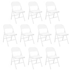 Pack 10 Sillas Plegables Acolchadas Blancas GH91 en oferta