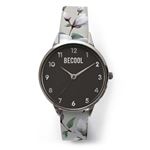 Reloj de pulsera Busquets Becool Roses analógico gris