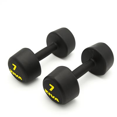 2 Mancuernas de 7 Kg Ziva Classic Studio Negras