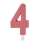 Maxi Vela Legami para tarta número 4 rosa