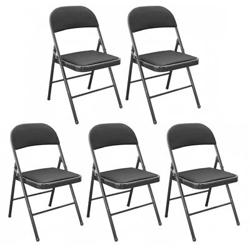Pack 5 Sillas Plegables Acolchadas Negras GH91 precio