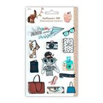 Set de 13 apliques adhesivos en 3D Scrap Coquette
