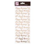 Hojas de stickers Scarp Happy birthday en bronce