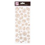 Hojas de stickers Scarp flores en bronce