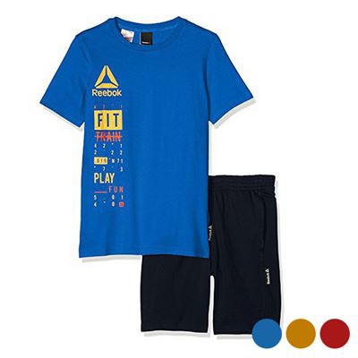 Conjunto Deportivo para Niños Reebok B ES SS Azul Talla XS