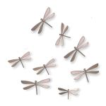 8 libélulas decoración pared níquel cepillado precio