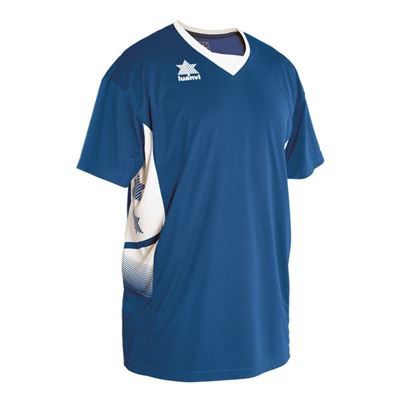 Camiseta Deportiva de Manga Corta Luanvi Atlas Azul Talla: L