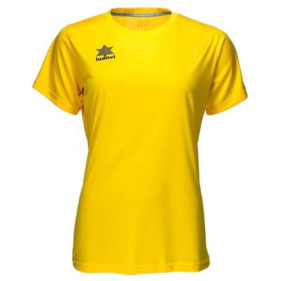 Camiseta de Manga Corta Mujer Luanvi Pol Amarillo Talla: XS