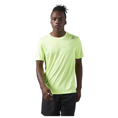 Camiseta de Manga Corta Hombre Reebok RUN SS TEE Verde Talla S