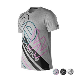 Camiseta de Manga Corta Hombre New Balance Modern Ht Gris Talla M en oferta