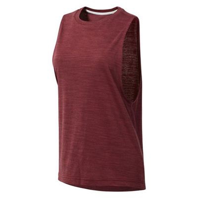 Camiseta para Mujer sin Mangas Reebok el Marble Muscle Tank Burdeos Talla L