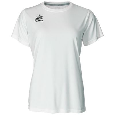 Camiseta de Manga Corta Mujer Luanvi Pol Blanco Talla: M