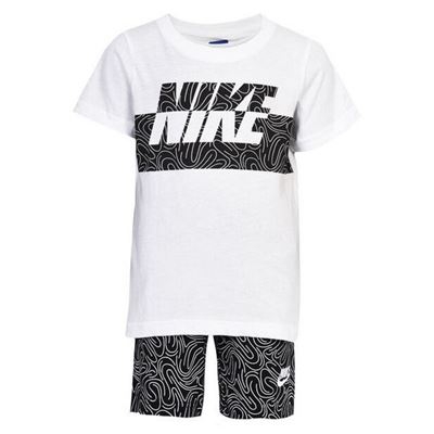 Conjunto Deportivo para Niños Nike 926-023 Blanco Negro Talla 12 Meses