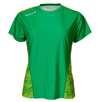 Camiseta de Manga Corta Mujer Luanvi Nocaut Fantasy Verde (5 uds) Talla: XS