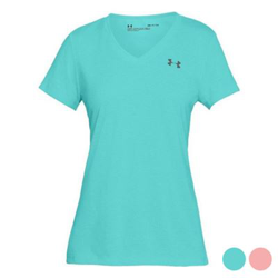 Camiseta de Manga Corta Mujer Under Armour 1289650 Verde Talla M en oferta