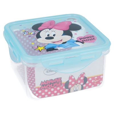 Tupper de plástico Minnie Mouse con forma cuadrada 730 ml Azul