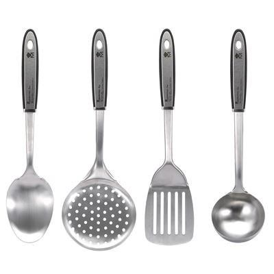 Set 4 utensilios cocina Bergner Gravity Acero Inox