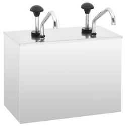 Dispensador de salsa vidaXL de acero inoxidable 2 x 3,5 L en oferta