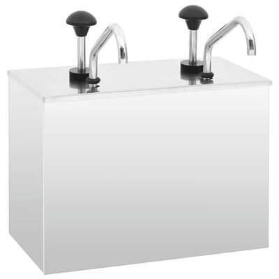 Dispensador de salsa vidaXL de acero inoxidable 2 x 3,5 L