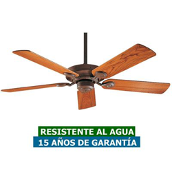 Ventilador de techo para exterior IPX4 Hunter 24324 OUTDOOR ELEMENTS teca solida / ladrillo características