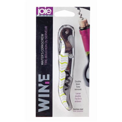 Sacacorchos profesional de camarero dos tiempos, 3 en 1 sacacorchos, abrebotellas y cortacápsulas, diseño Zig Zag características