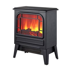 Chimenea Eléctrica 1950 W Kekai Nebraska 35x21x44 cm con Simulación de Fuego Negra precio