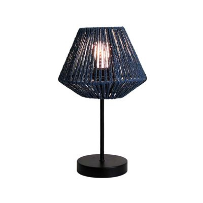 Lámpara de Mesa Xia 20,5x20,5x34cm 7hSevenOn Deco Color Azul/Negro