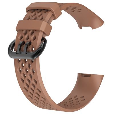 Pulsera de Silicona para Fitbit Charge 3 (5.1-7.1inch), Marron