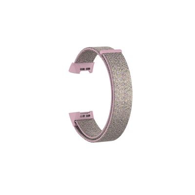 Pulsera de nylon suave para Fitbit Charge 3, Rosa & Oro