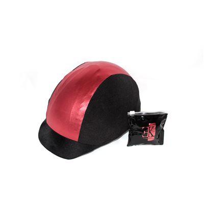 Funda para Casco de Equitación KLES´S Diseño Franja. Equestrian Hat Cover. Color Rojo.