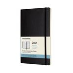 Agenda Large 2021 Mes Vista Tapa Blanda Moleskine Negro