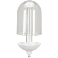 ClickUp! comedero de pájaros Transparente, Blanco Acrílico, Contenedor