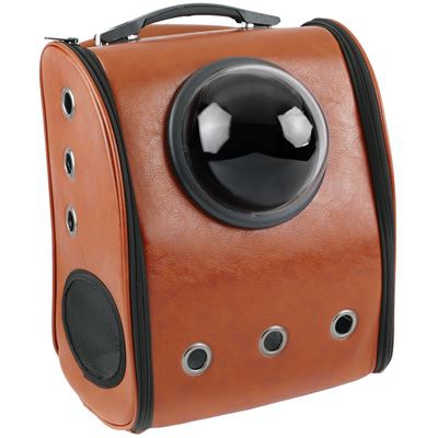 Mochila para transporte de mascotas gato y perro CityBAG, marrón