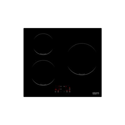 Vitrocerámica Kroms KVI-3FI-30 Negra 6500W 3 Zonas.