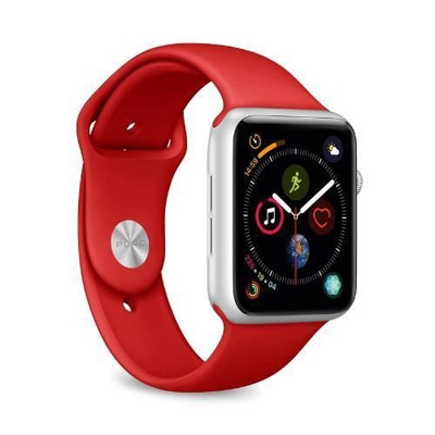 Set 3 correas de silicona Puro Rojo para Apple Watch 38-40 mm Tallas S/M y M/L