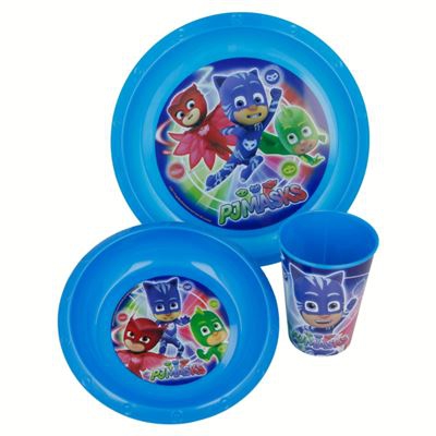 Set de menaje de plástico PJ Masks Azul