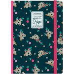 Cuaderno mediano Legami rayas tapa dura Koality Hugs verde oscuro precio