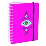Agenda escolar 2019-2020 Quo Vadis Ethnik espiral día página multilingüe Kilim rosa