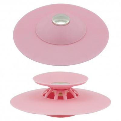 Tapón Universal Fregadero Lavabo Bañera Silicona Con Cestillo Ø 10 cm.