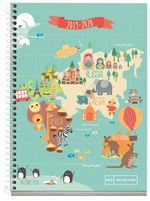 Agenda Miquelrius 2019/20 Semana Vista Mapamundi Catalán