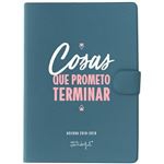 Mr Wonderful Agenda Clásica pequeña 2018/19 día por página - Cosas que prometo terminar
