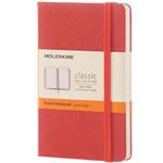 Libreta Moleskine Ruled Notebook Pocket Coral Pautado