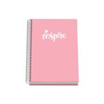 Cuaderno A5 Dohe espiral pastel rosa características