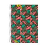 Cuaderno A5 Totto tapa forrada gris y rosa